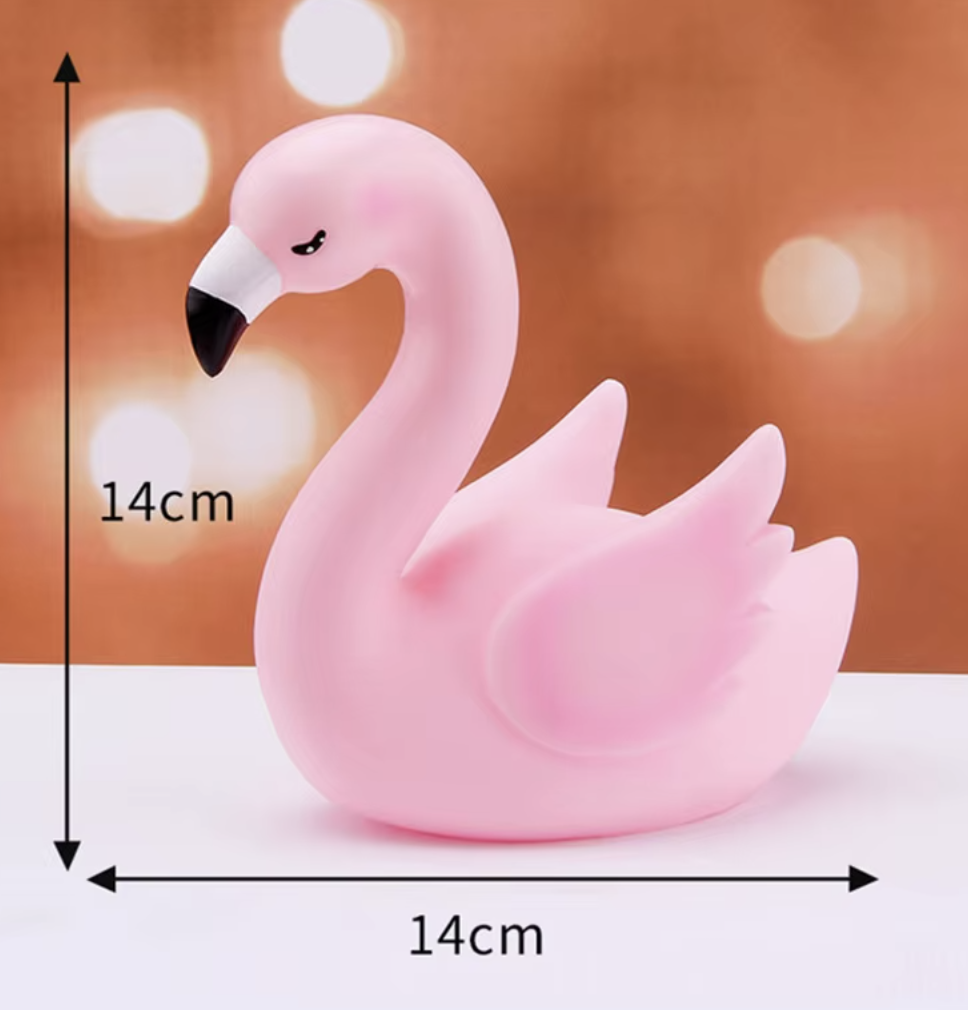 Cute Cartoon flamingo cream shape night light for kids