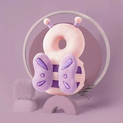 Pink Butterfly Infant Head Protection Mesh