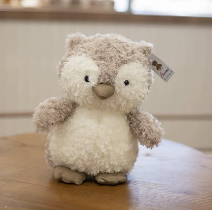 20 cm Stuffed annimal plush withe grey owl design