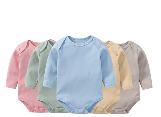 Cotton Baby Bodysuit - Long Sleeve