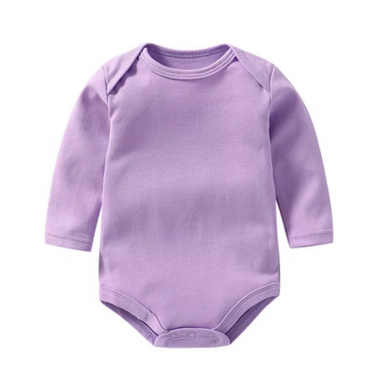 Cotton Baby Bodysuit - Long Sleeve purple 