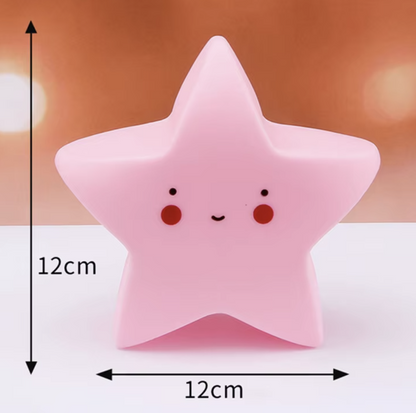 Cute Cartoon pink star shape night light for kids