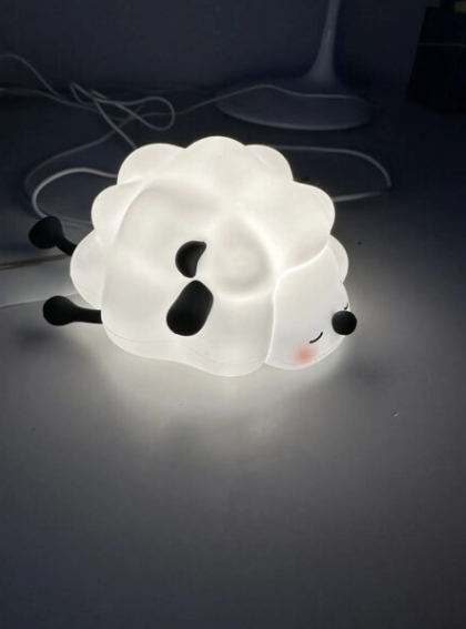 Cute sheep shape lamp withe black illuminated for kids