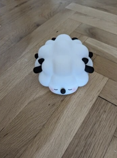 Cute sheep shape night lamp white black for infants
