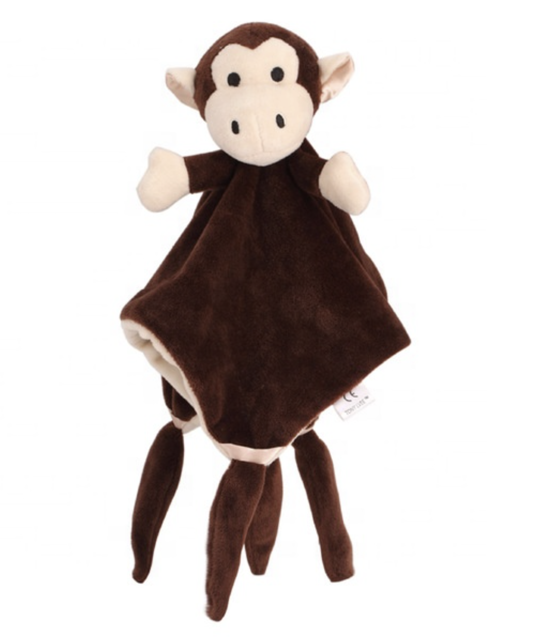 Kids comforting plush brown monkey design