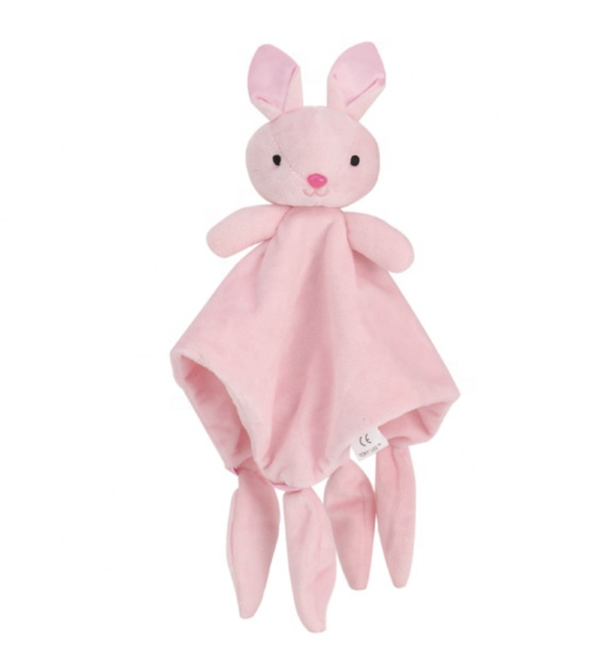 Kids comforting plush pink rabbit design