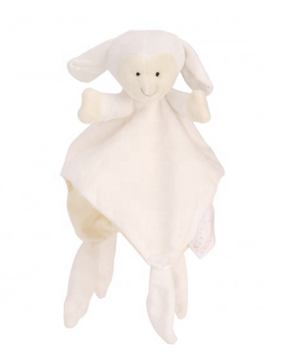 Kids comforting plush white lamb design
